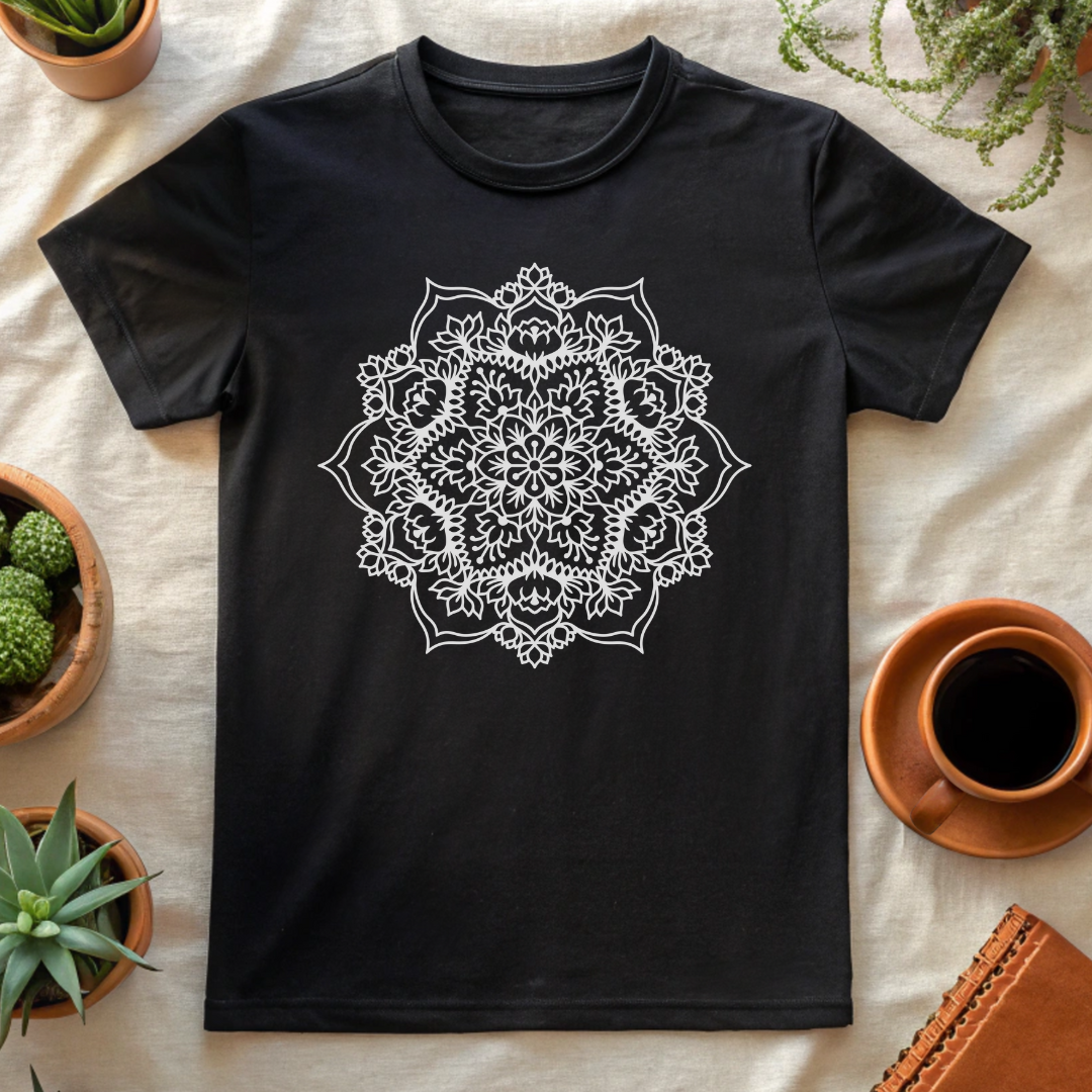 FLORAL MANDALA T-SHIRT - T-Shirt - Astrotees.co
