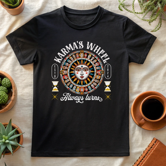 KARMA´S WHEEL T-SHIRT - T-Shirt - Astrotees.co