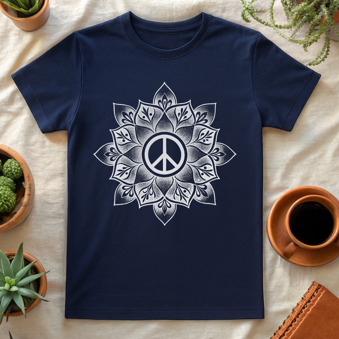 FADED PEACE BLOSSOM T-SHIRT - T-Shirt - Astrotees.co