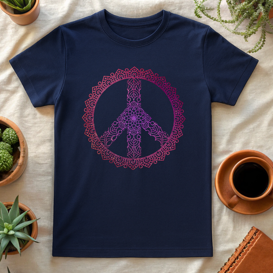 MANDALA PEACE T-SHIRT - T-Shirt - Astrotees.co