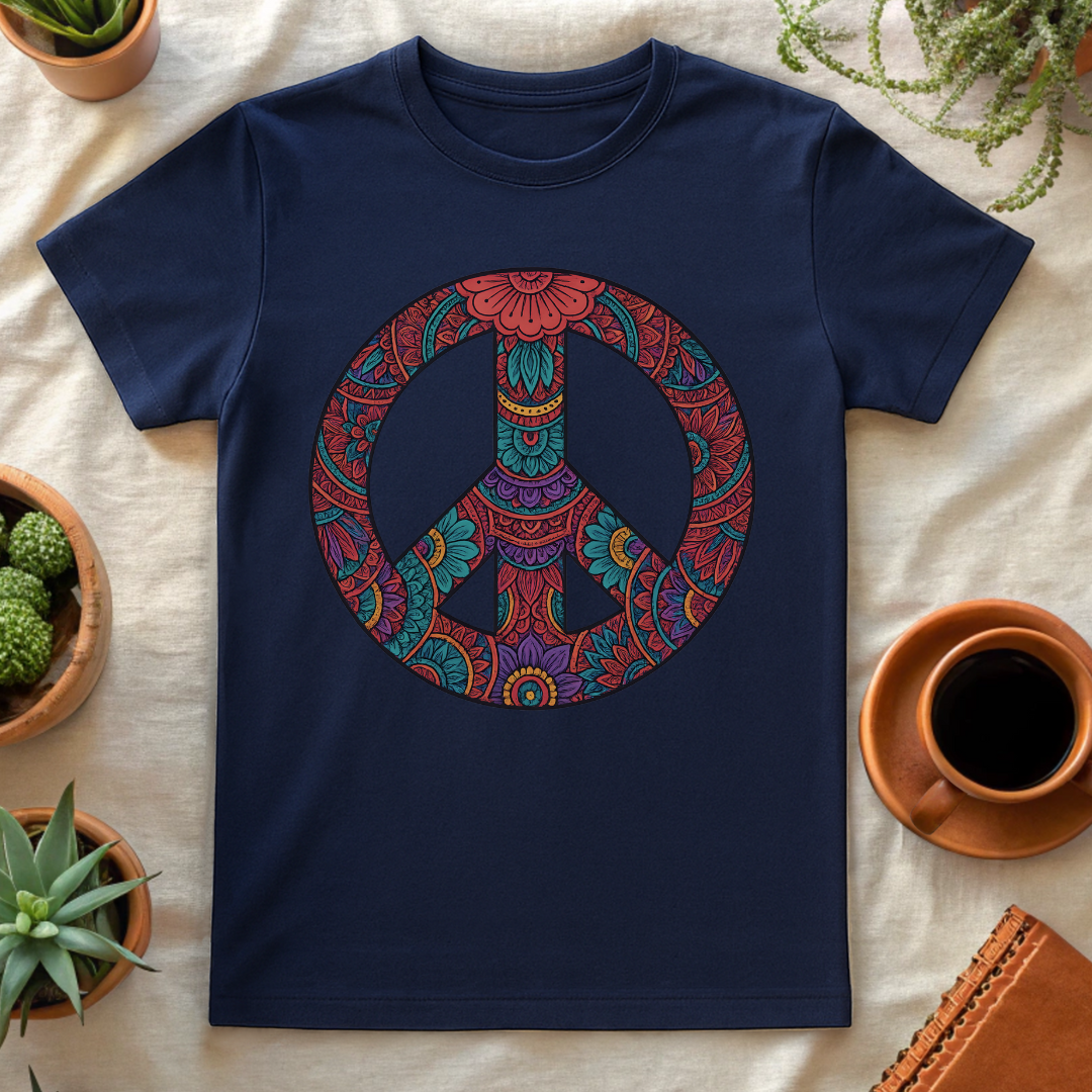 PEACE MANDALA T-SHIRT - T-Shirt - Astrotees.co