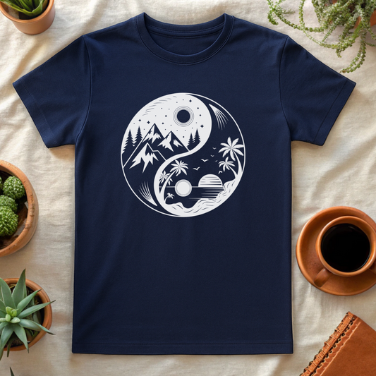 NATURE SCENE YINYANG T-SHIRT - T-Shirt - Astrotees.co