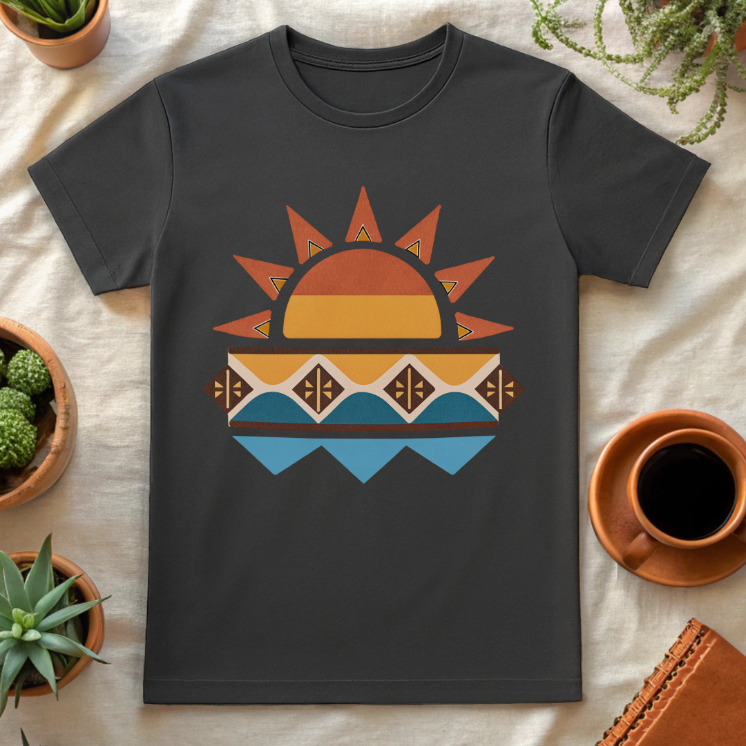 TRIBAL SUNSET T-SHIRT - T-Shirt - Astrotees.co
