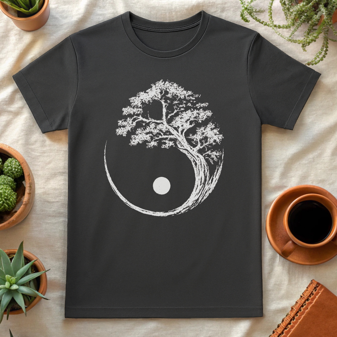 YIN YANG TREE T-SHIRT - T-Shirt - Astrotees.co