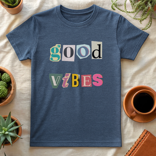 GOOD VIBES ON PAPER T-SHIRT - T-Shirt - Astrotees.co