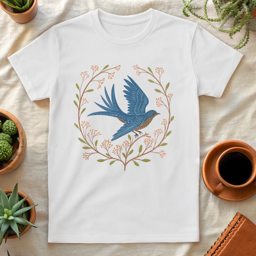 BOTANIC SWALLOW T-SHIRT - T-Shirt - Astrotees.co