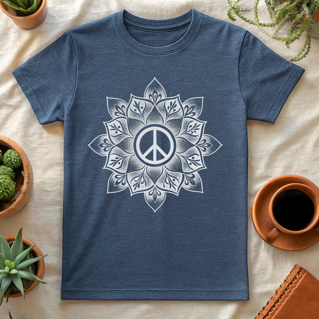 FADED PEACE BLOSSOM T-SHIRT - T-Shirt - Astrotees.co