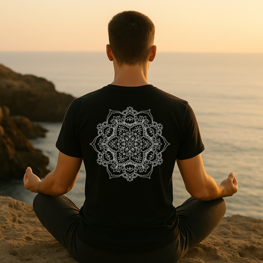FLORAL MANDALA BACK T-SHIRT - T-Shirt - Astrotees.co