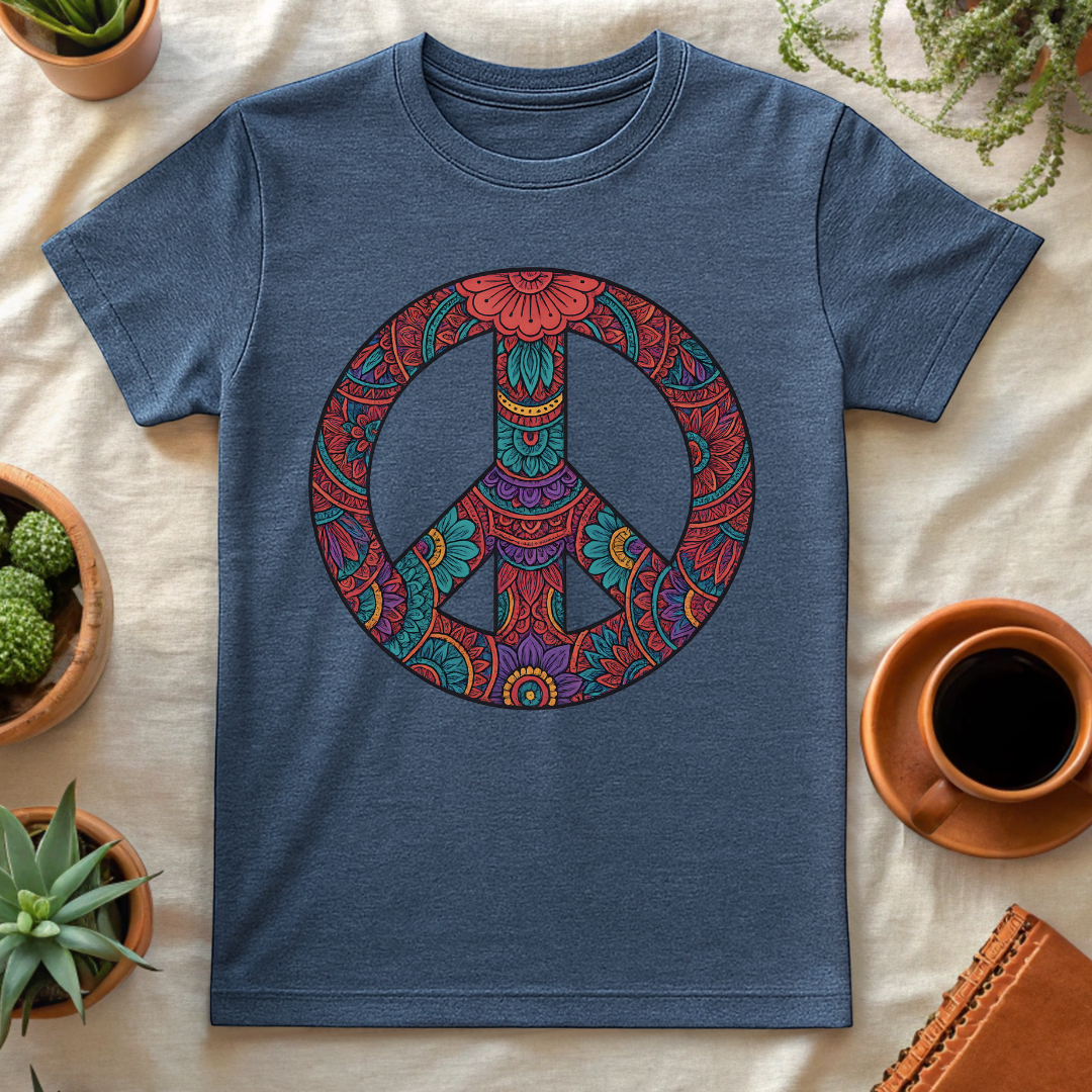 PEACE MANDALA T-SHIRT - T-Shirt - Astrotees.co