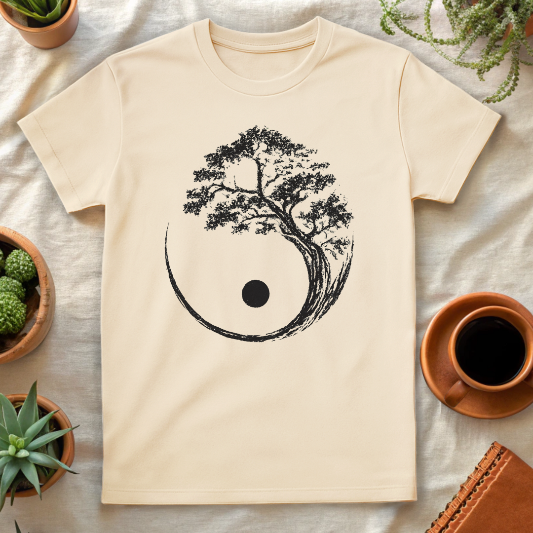 YIN YANG TREE T-SHIRT - T-Shirt - Astrotees.co
