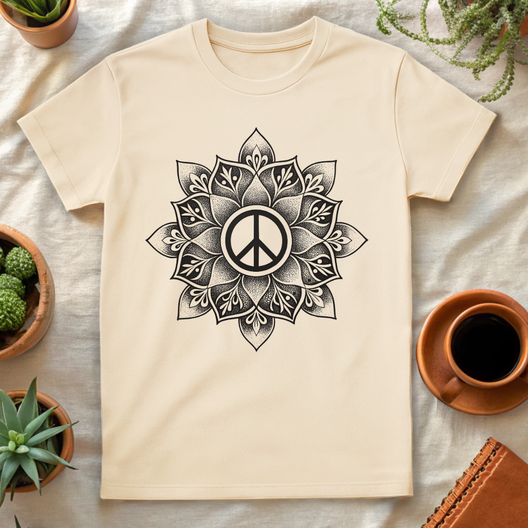 FADED PEACE BLOSSOM T-SHIRT - T-Shirt - Astrotees.co