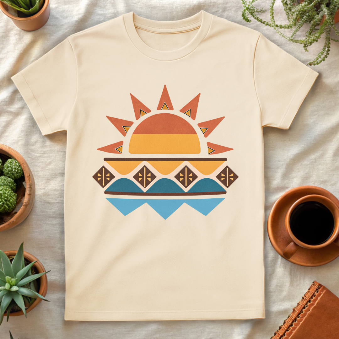TRIBAL SUNSET T-SHIRT - T-Shirt - Astrotees.co