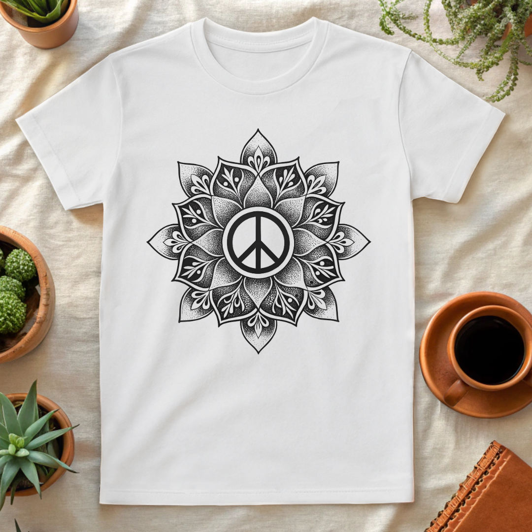FADED PEACE BLOSSOM T-SHIRT - T-Shirt - Astrotees.co
