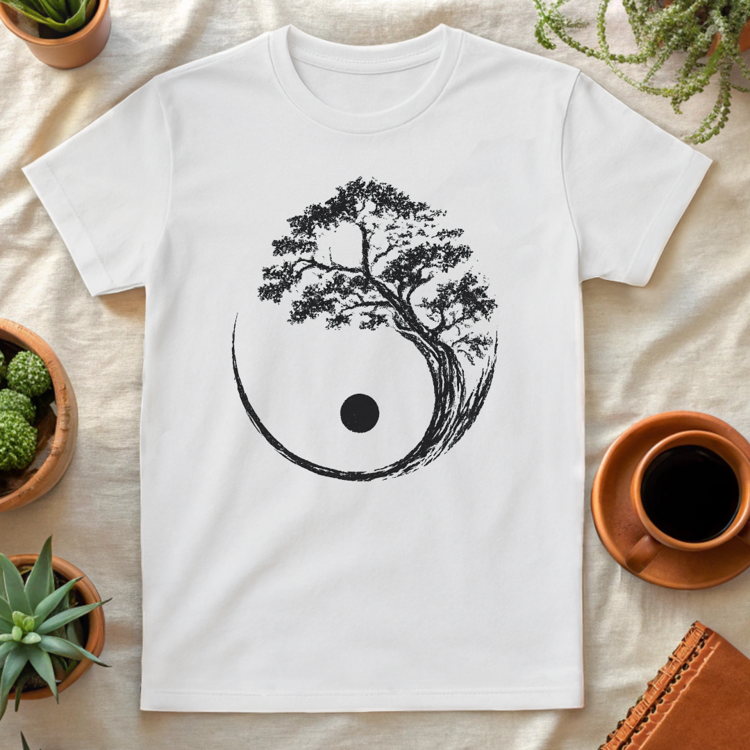 YIN YANG TREE T-SHIRT - T-Shirt - Astrotees.co