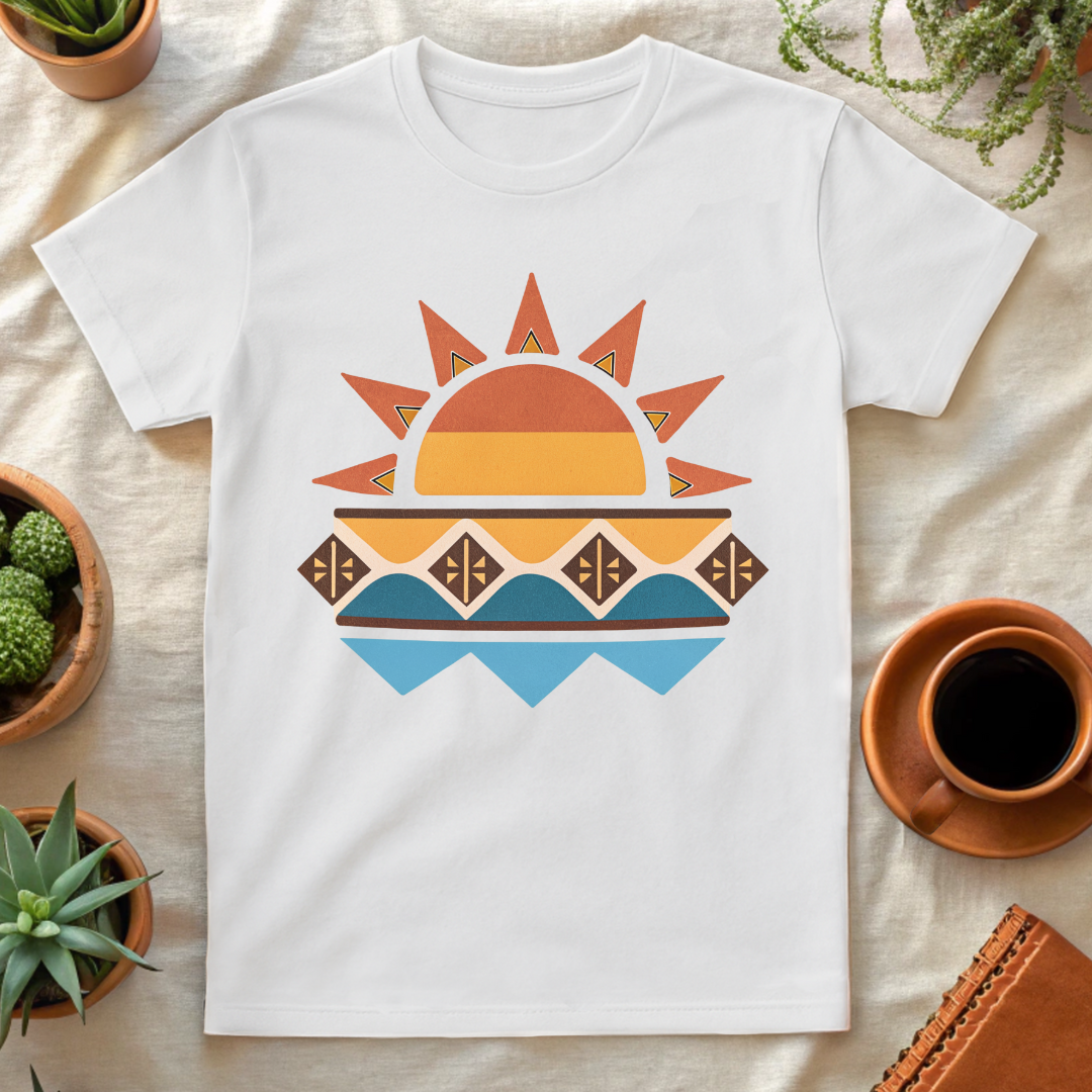 TRIBAL SUNSET T-SHIRT - T-Shirt - Astrotees.co