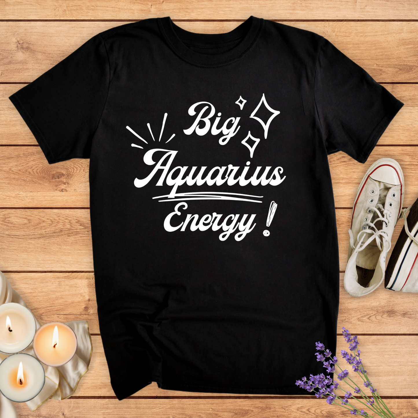 BIG AQUARIUS ENERGY T-SHIRT - Print Material - Vibe Culture