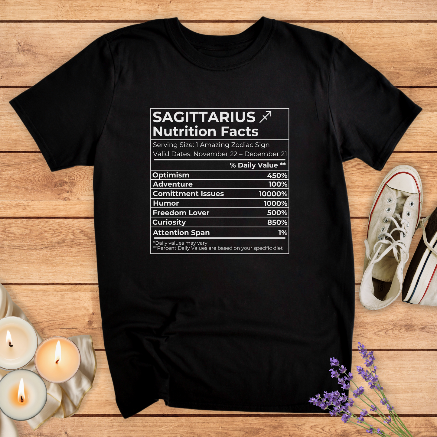 SAGITTARIUS NUTRITION T-SHIRT - Print Material - Vibe Culture