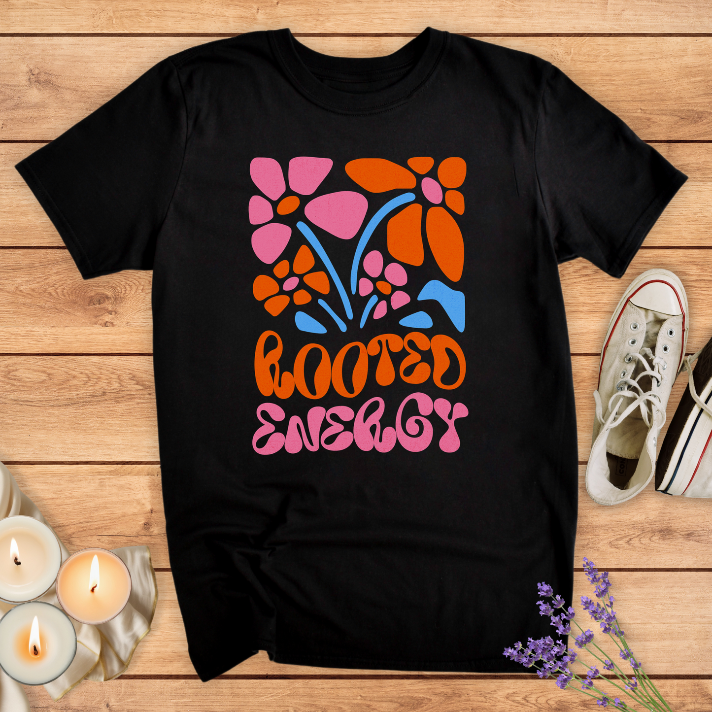 ROOTED ENERGY T-SHIRT - Print Material - Vibe Culture
