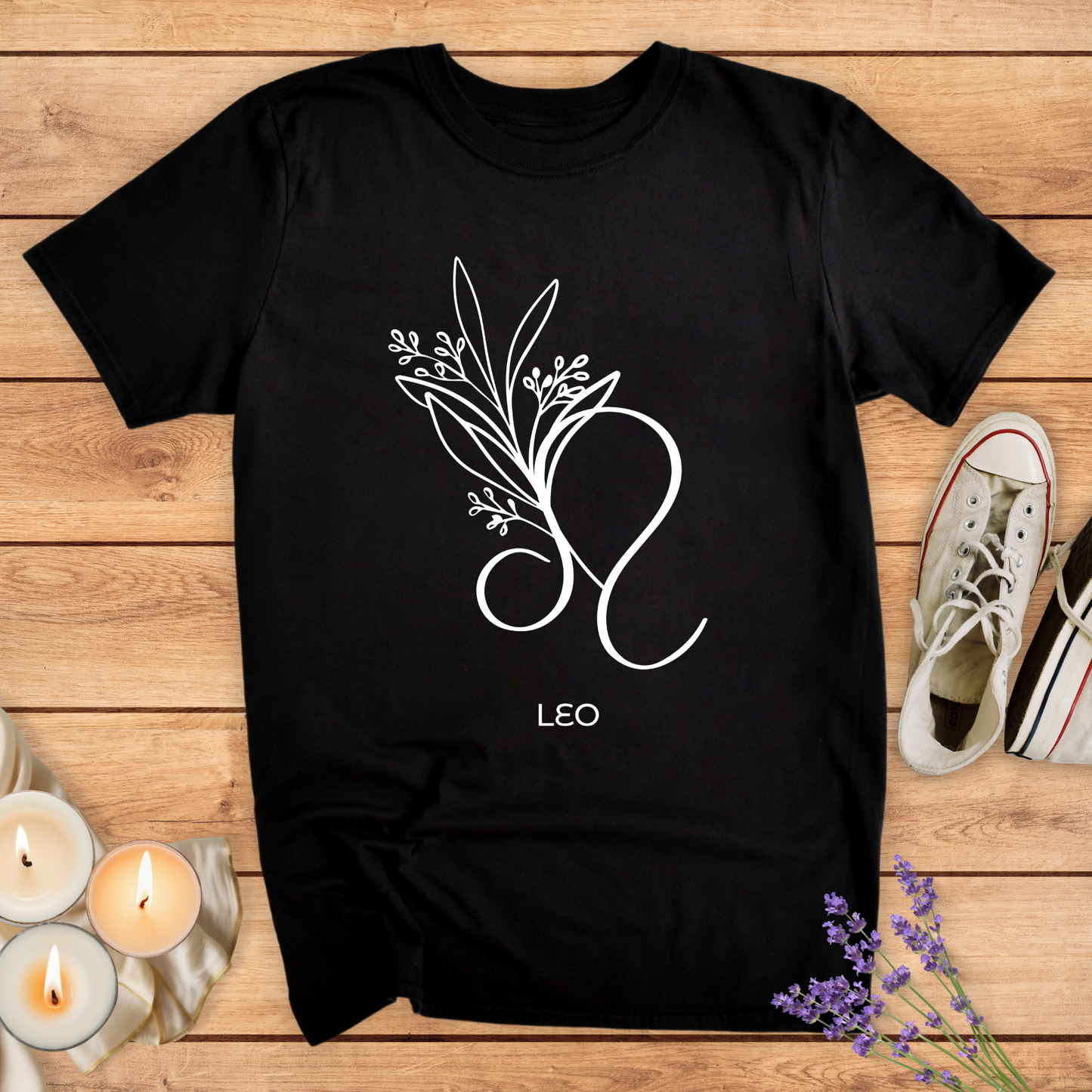 LEO FLOWER SIMPLE T-SHIRT
