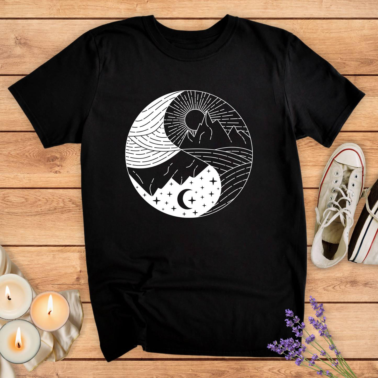 YINYANG SUN AND MOON T-SHIRT
