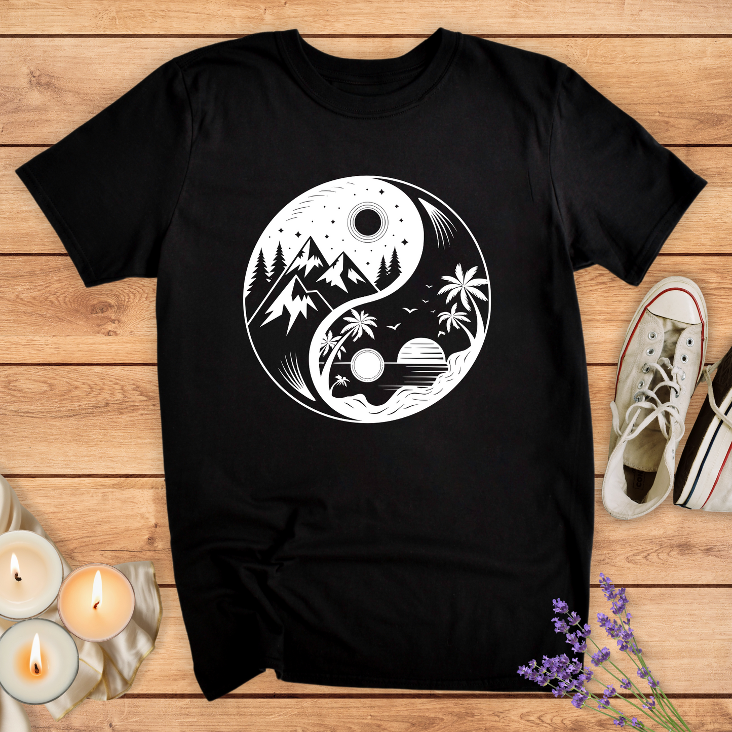 NATURE SCENE YINYANG T-SHIRT