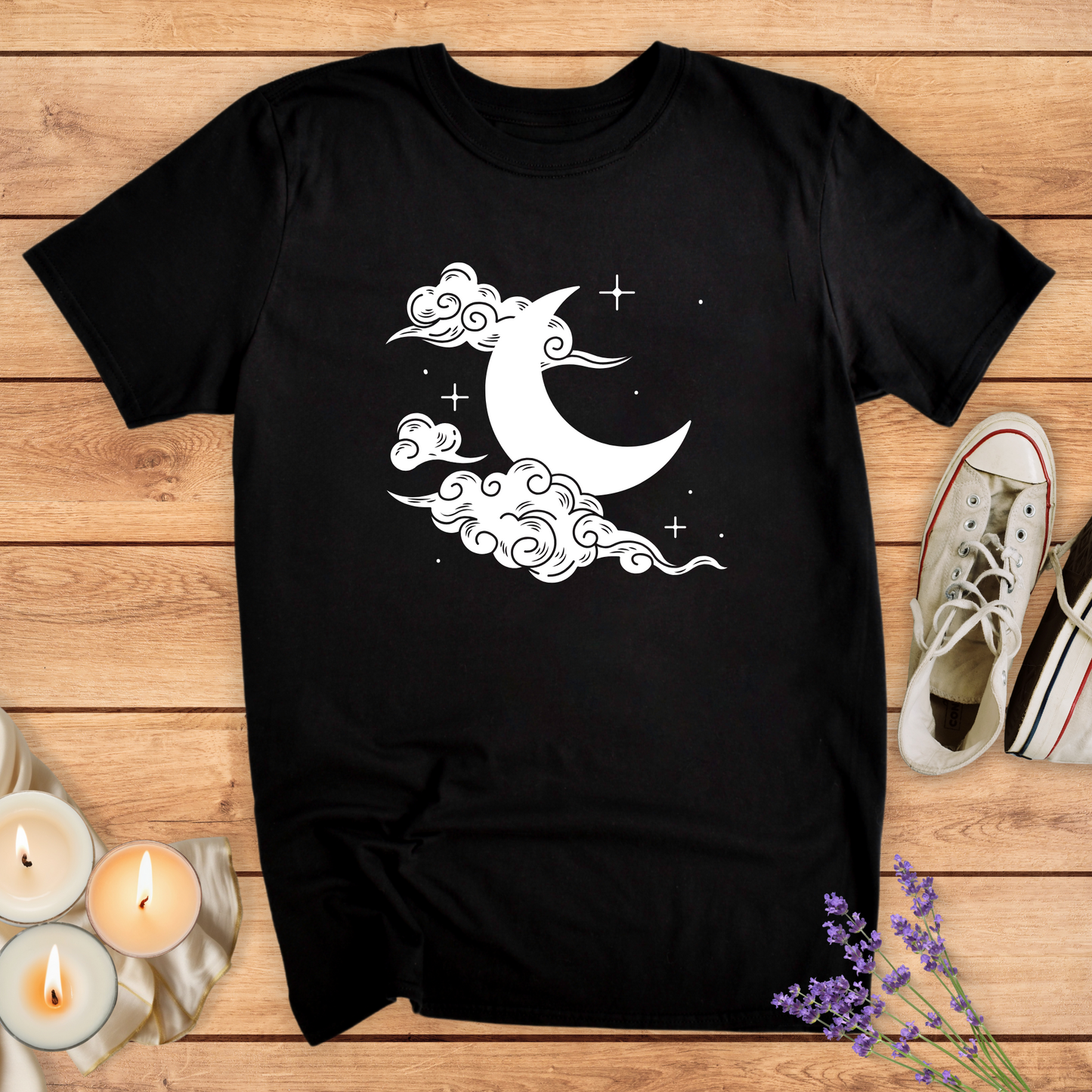MOON AND CLOUDS T-SHIRT - T-Shirt - Vibe Culture