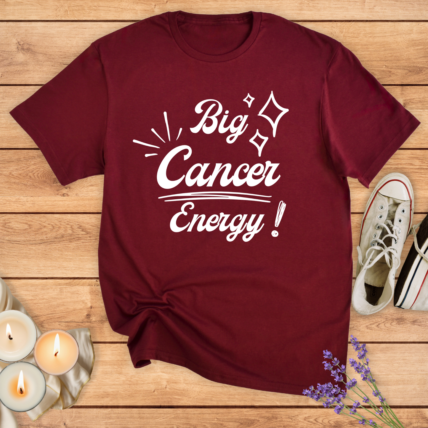 BIG CANCER ENERGY T-SHIRT - Print Material - Vibe Culture