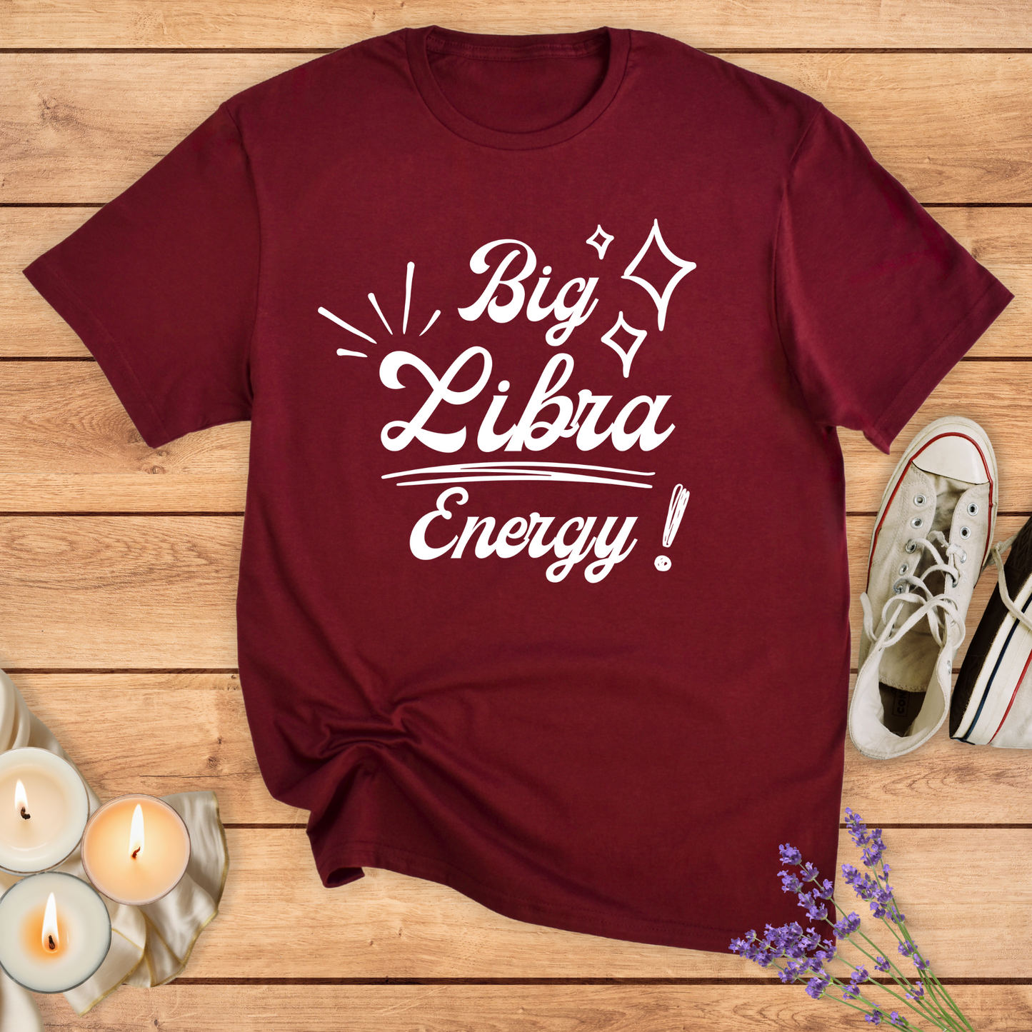 BIG LIBRA ENERGY T-SHIRT - Print Material - Vibe Culture