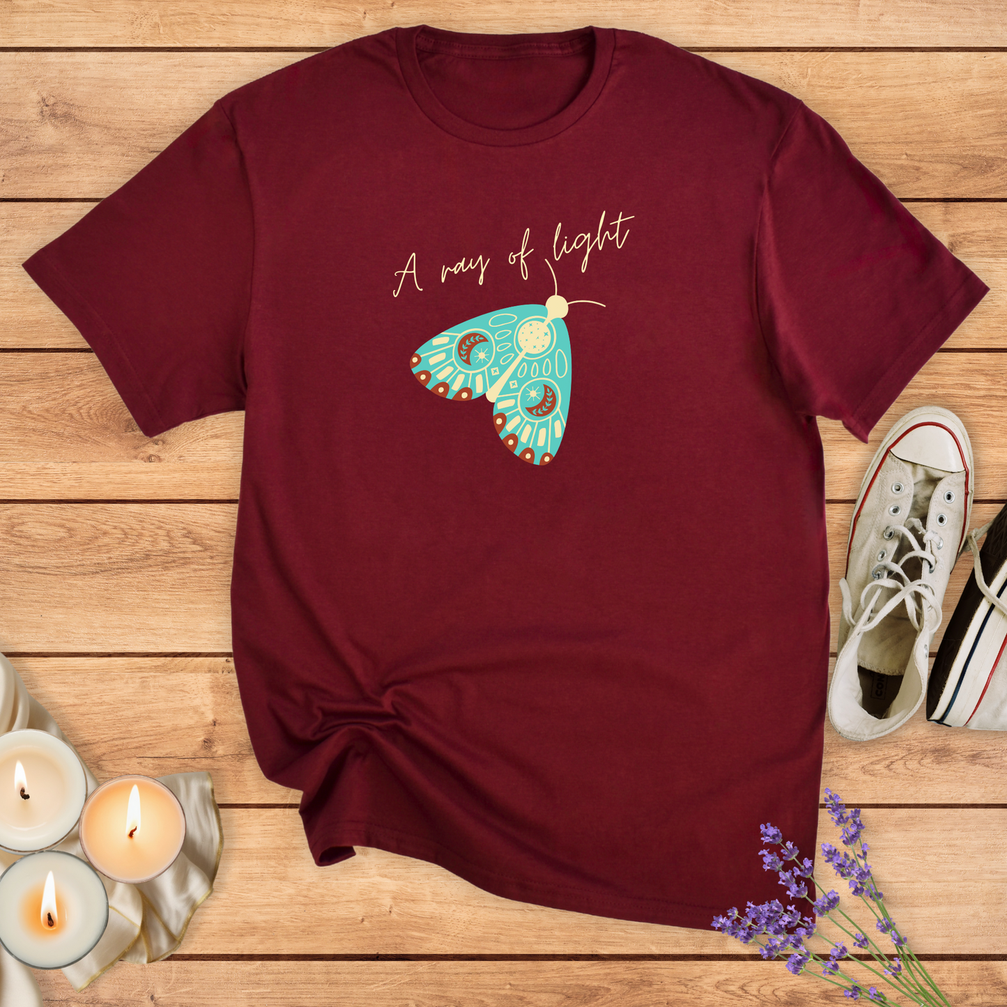 COLOURED MOTH T-SHIRT - Print Material - Vibe Culture