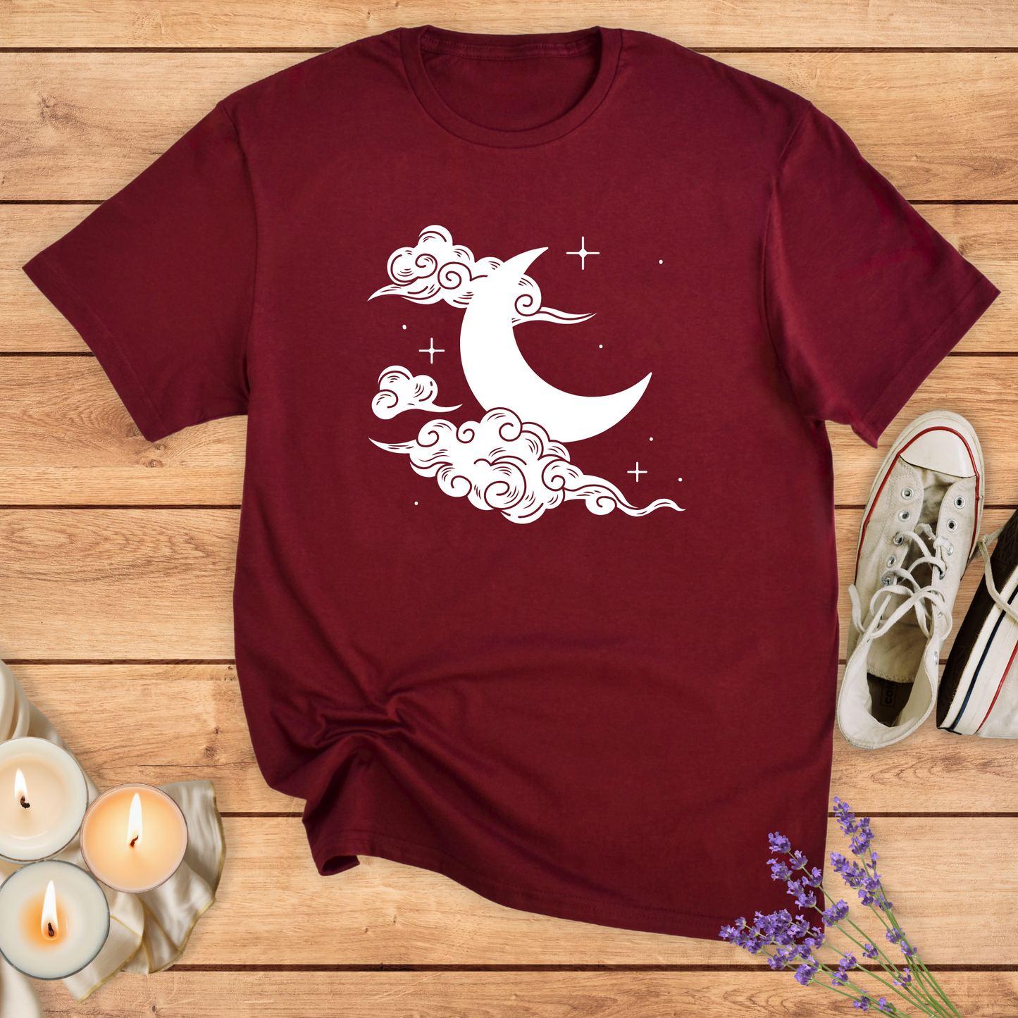 MOON AND CLOUDS T-SHIRT - T-Shirt - Vibe Culture