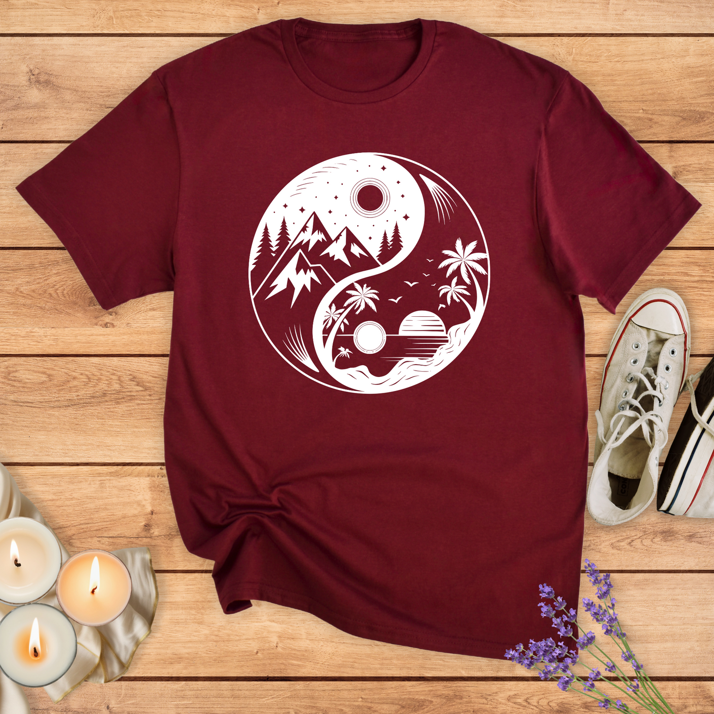 NATURE SCENE YINYANG T-SHIRT