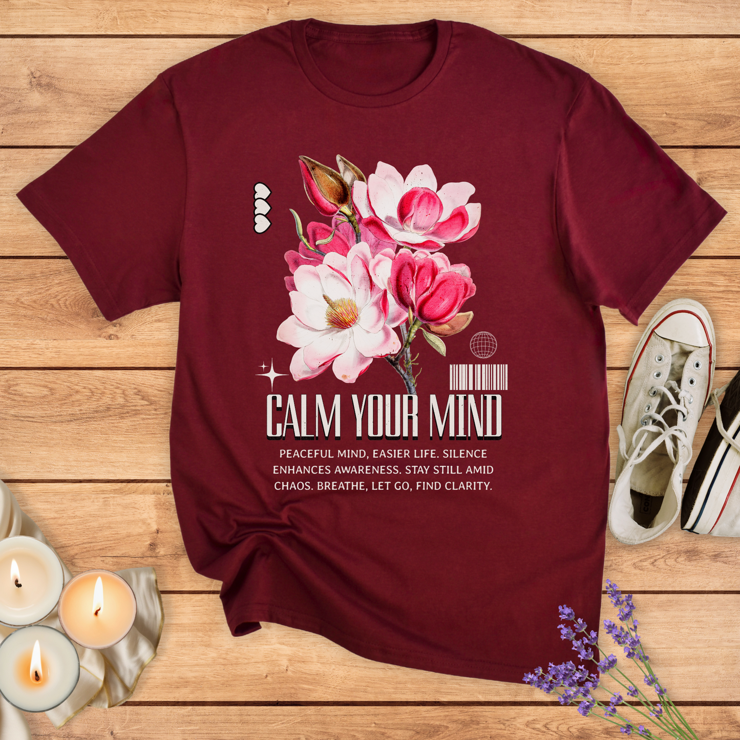 CALM YOUR MIND T-SHIRT - Print Material - Vibe Culture