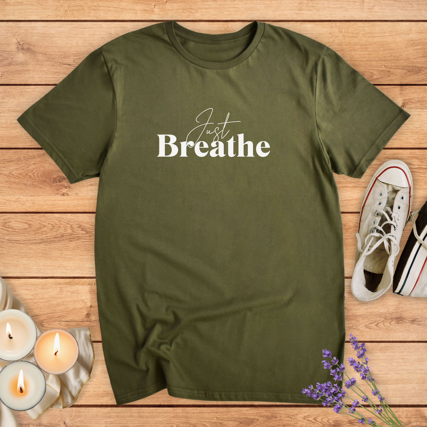 JUST BREATHE T-SHIRT - Print Material - Vibe Culture