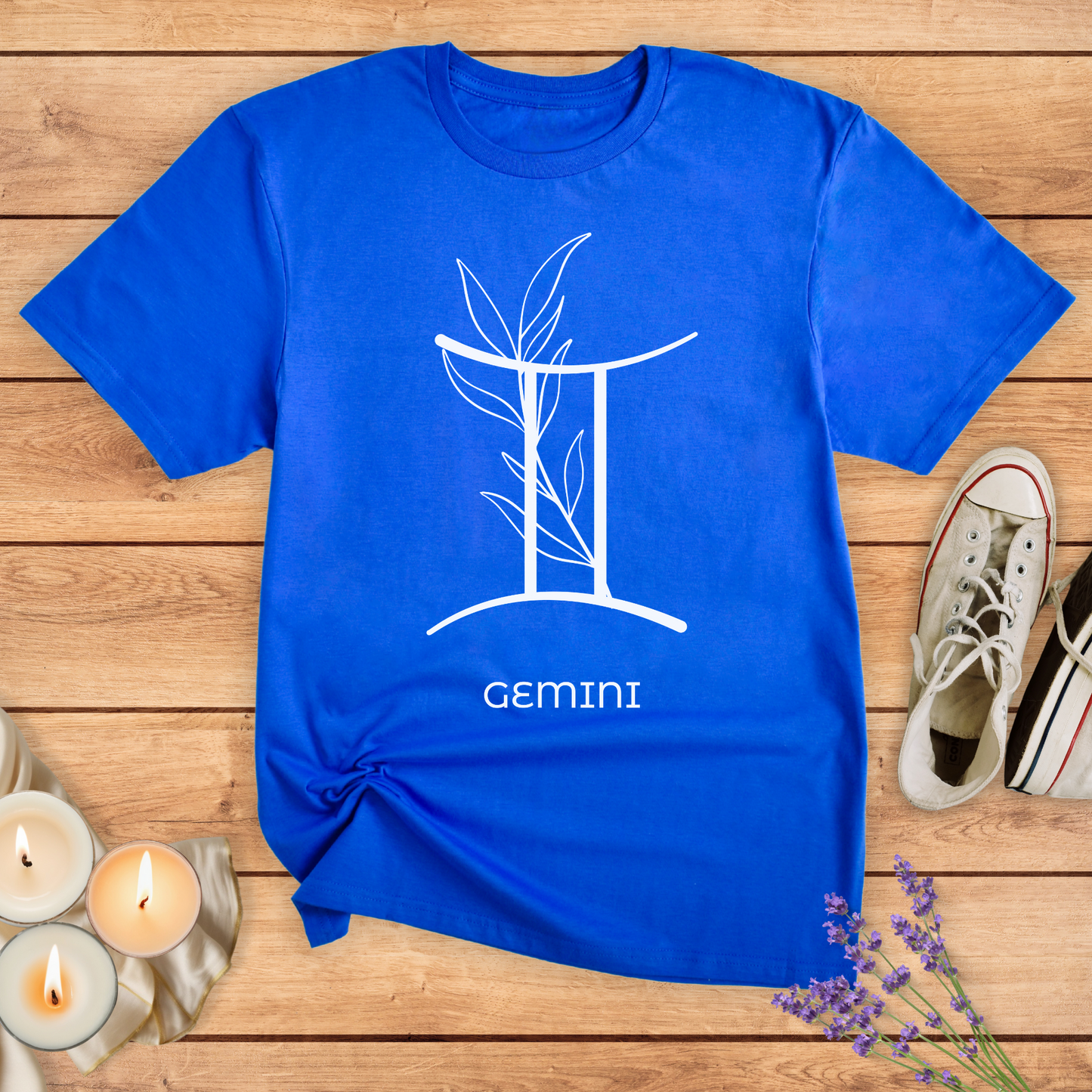 GEMINI FLOWER SIMPLE T-SHIRT