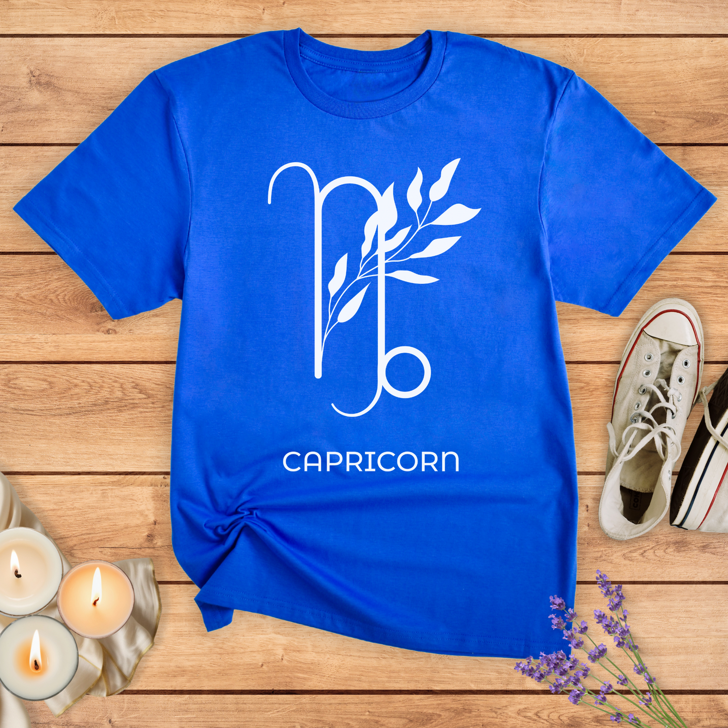 CAPRICORN FLOWER SIMPLE T-SHIRT