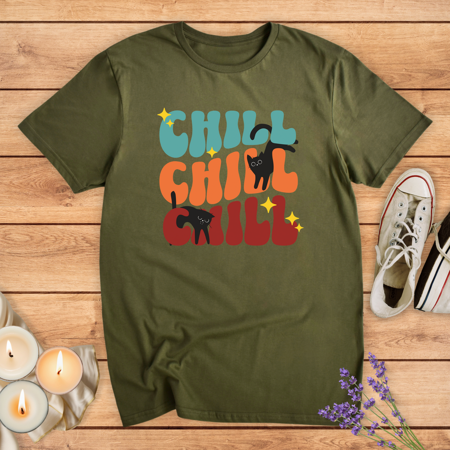 CHILL CHILL CHILL T-SHIRT - Print Material - Vibe Culture