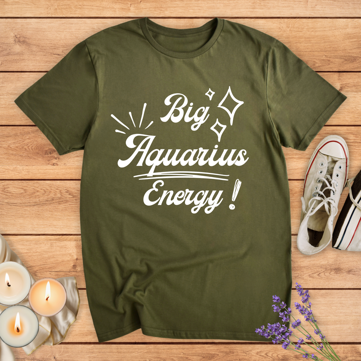 BIG AQUARIUS ENERGY T-SHIRT - Print Material - Vibe Culture