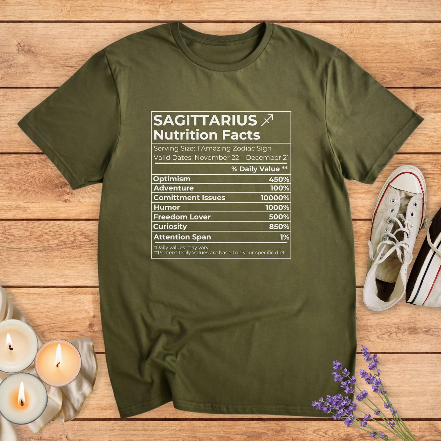 SAGITTARIUS NUTRITION T-SHIRT - Print Material - Vibe Culture