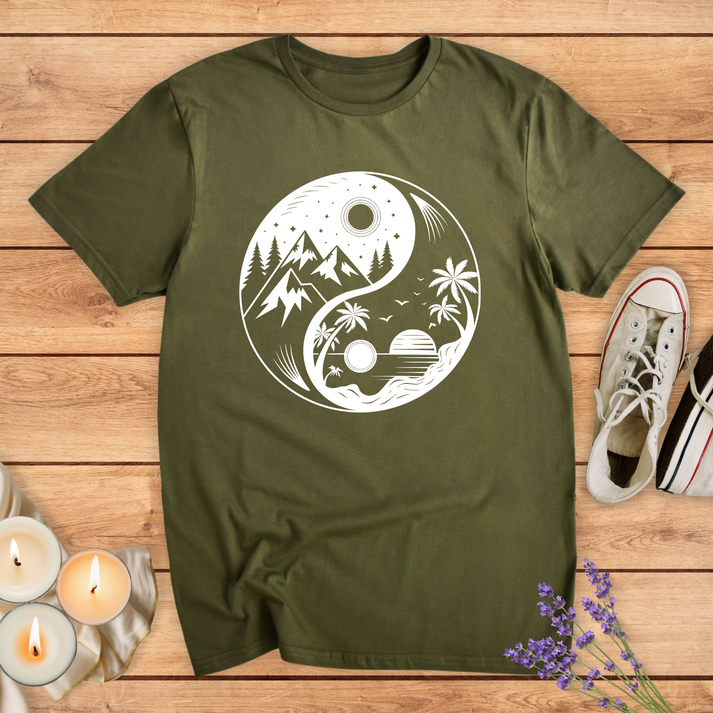 NATURE SCENE YINYANG T-SHIRT