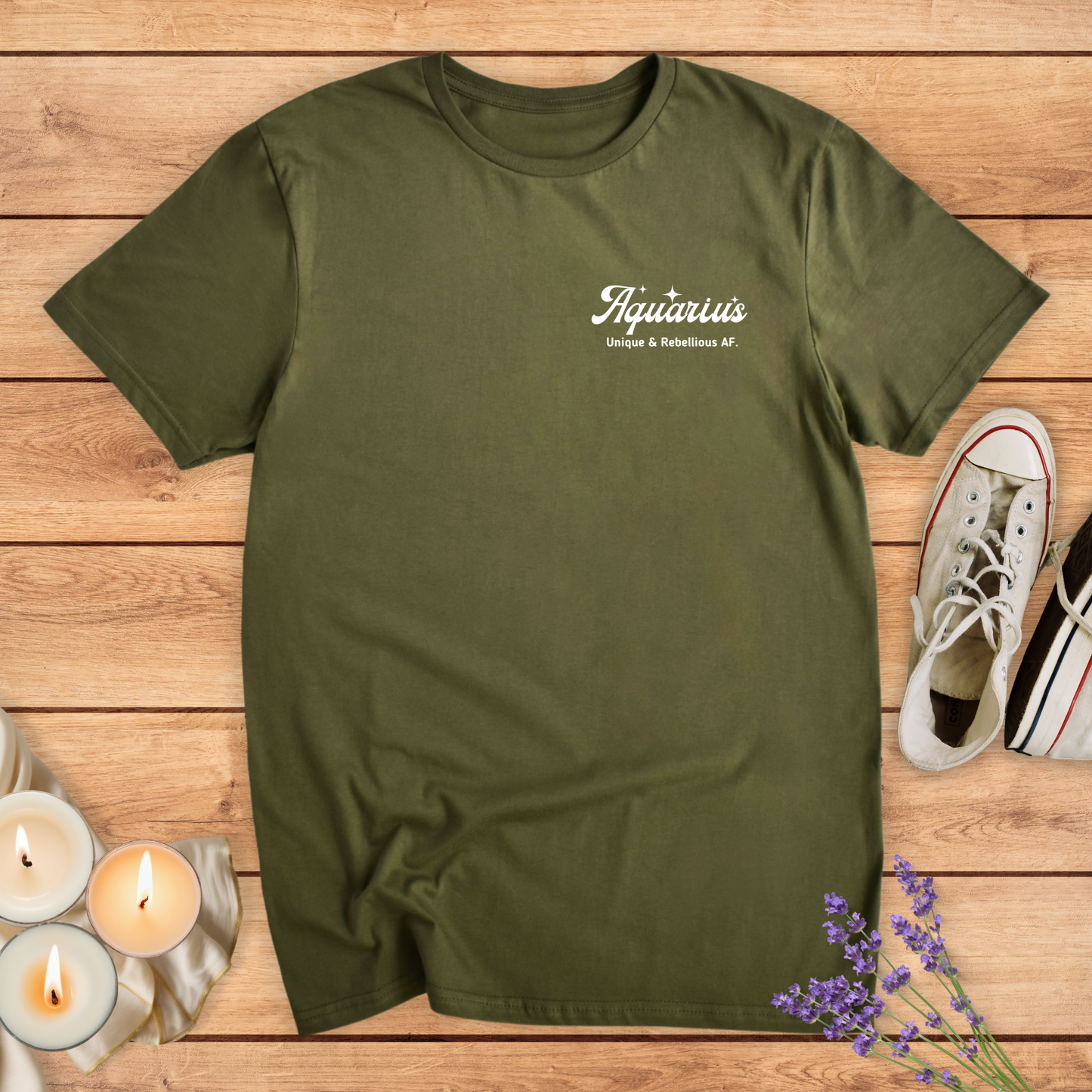AQUARIUS SPARKLE T-SHIRT - Print Material - Vibe Culture