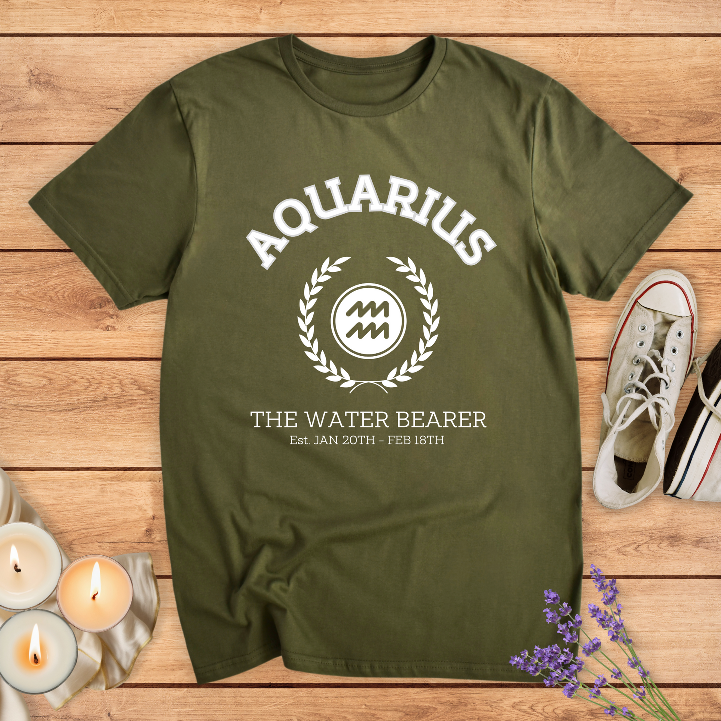 AQUARIUS COLLEGE T-SHIRT - Print Material - Vibe Culture