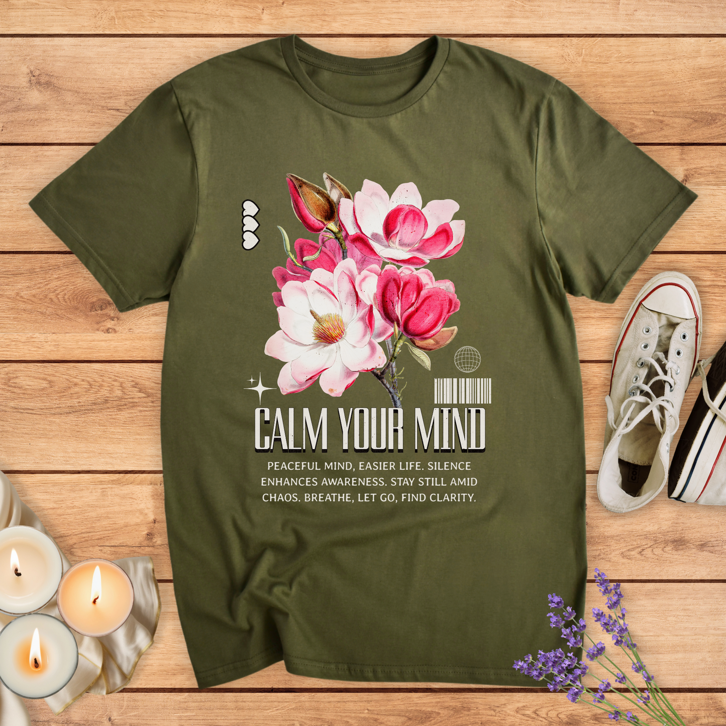 CALM YOUR MIND T-SHIRT - Print Material - Vibe Culture