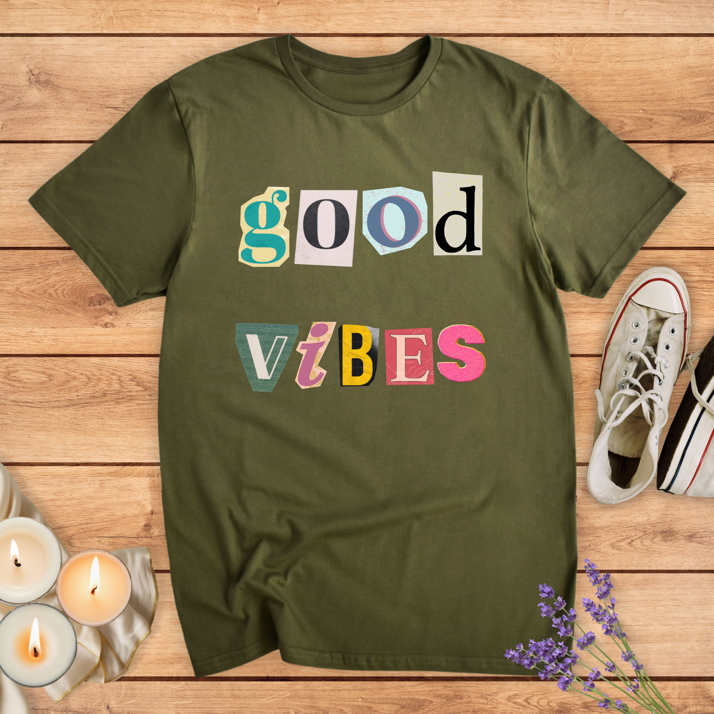 GOOD VIBES ON PAPER T-SHIRT - Print Material - Vibe Culture