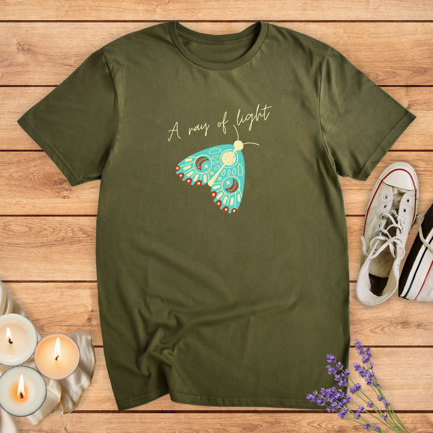 COLOURED MOTH T-SHIRT - Print Material - Vibe Culture
