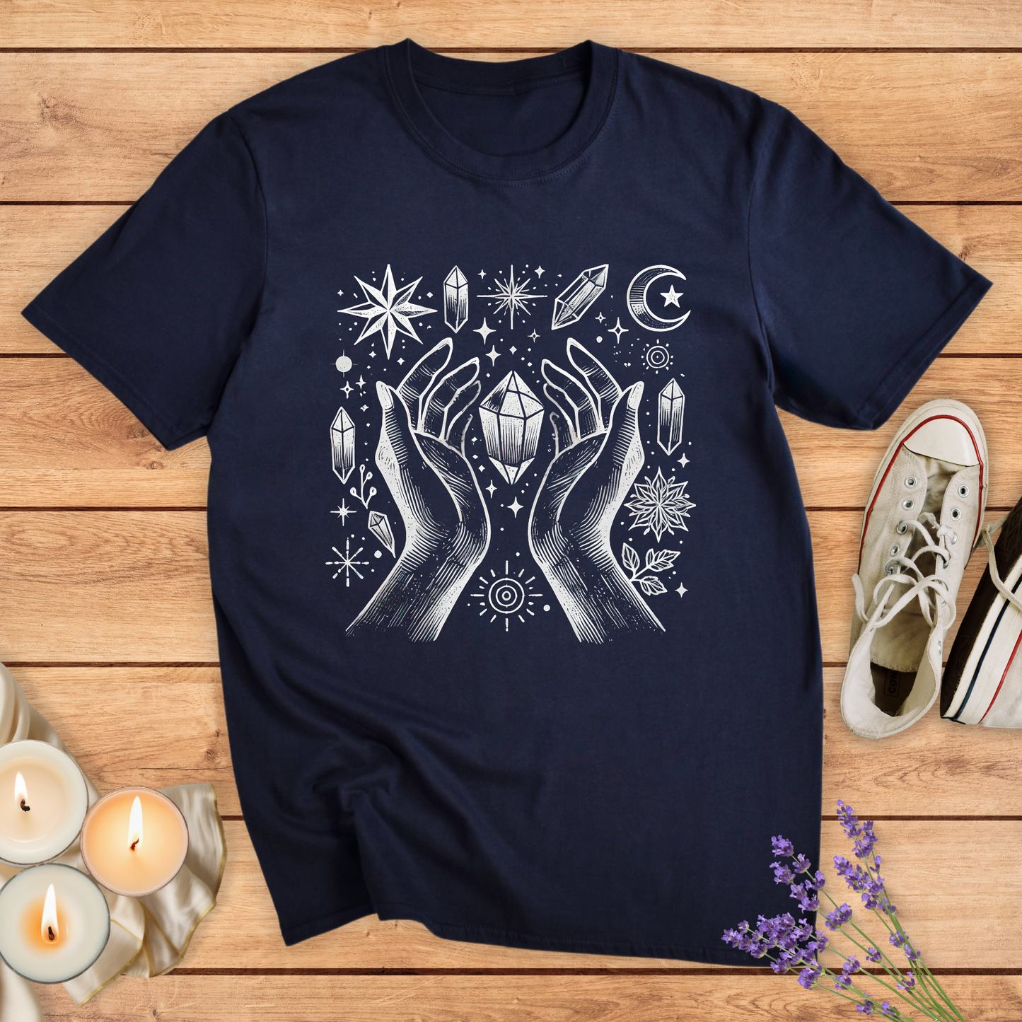HANDS AND CRYSTALS T-SHIRT