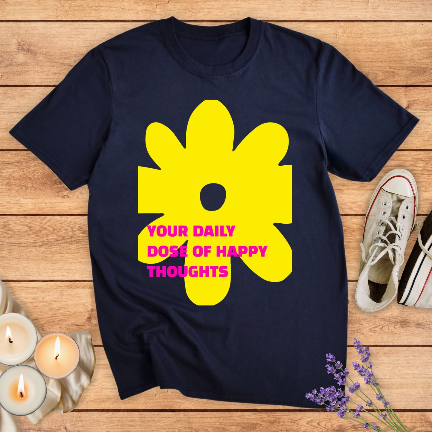 HAPPY THOUGHTS T-SHIRT - Print Material - Vibe Culture
