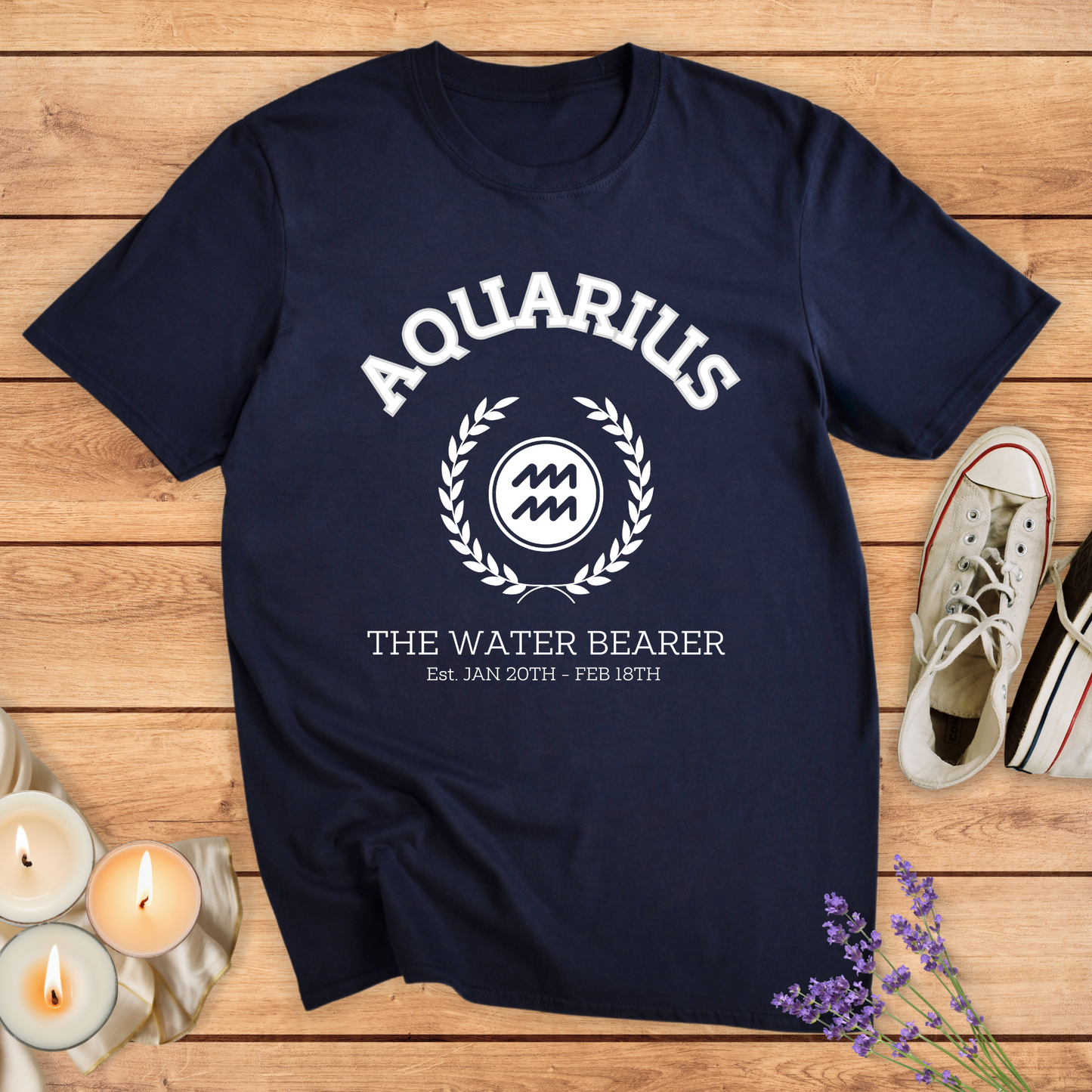 AQUARIUS COLLEGE T-SHIRT - Print Material - Vibe Culture