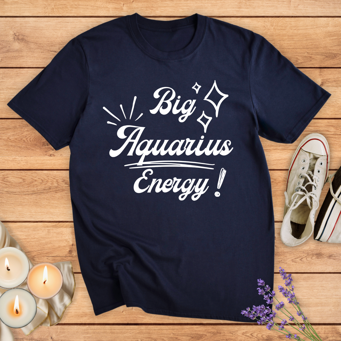 BIG AQUARIUS ENERGY T-SHIRT - Print Material - Vibe Culture