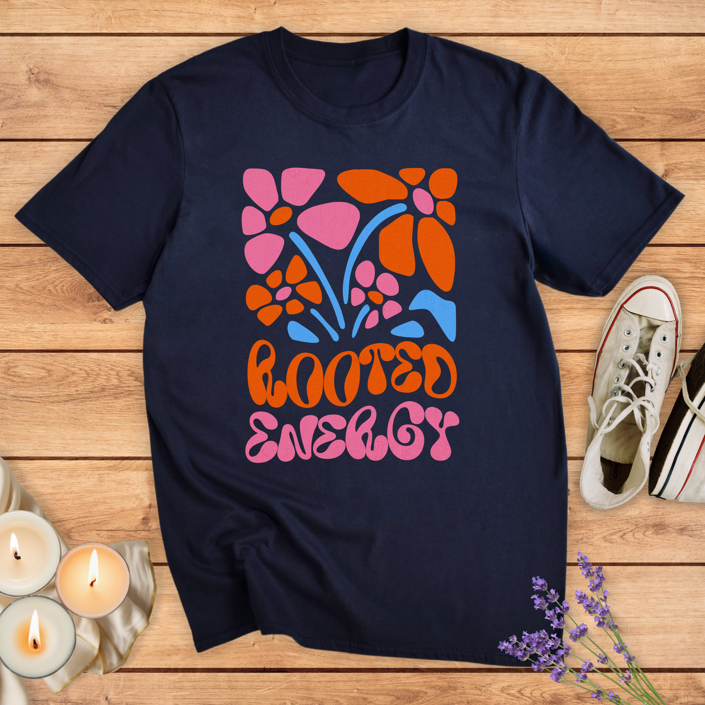 ROOTED ENERGY T-SHIRT - Print Material - Vibe Culture