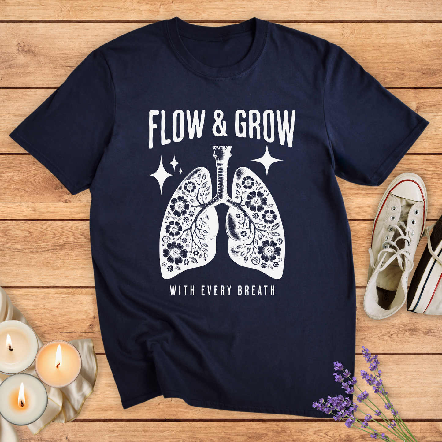 FLOW & GROW T-SHIRT - Print Material - Vibe Culture